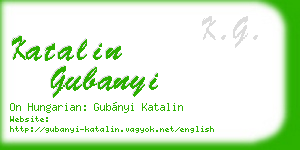 katalin gubanyi business card
